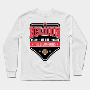 Belgium Football Superstar Badge Long Sleeve T-Shirt